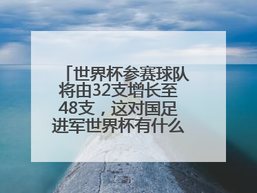 世界杯参赛球队将由32支增长至48支，这对国足进军世界杯有什么影响？