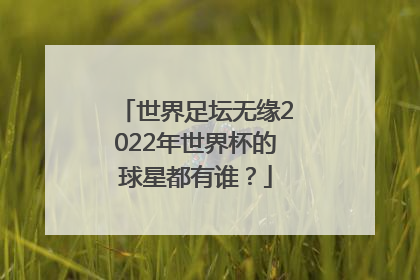 世界足坛无缘2022年世界杯的球星都有谁？