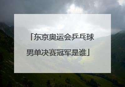 东京奥运会乒乓球男单决赛冠军是谁