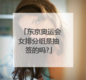 东京奥运会女排分组是抽签的吗?