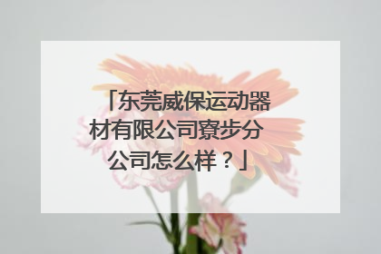 东莞威保运动器材有限公司寮步分公司怎么样？