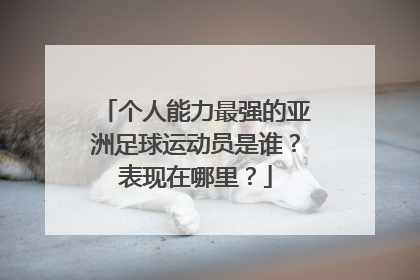 个人能力最强的亚洲足球运动员是谁？表现在哪里？