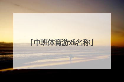 「中班体育游戏名称」中班体育游戏名称教案