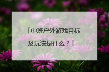 中班户外游戏目标及玩法是什么？