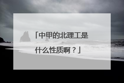 中甲的北理工是什么性质啊？