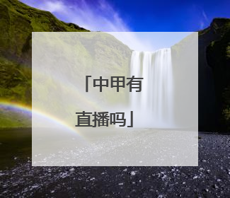 中甲有直播吗