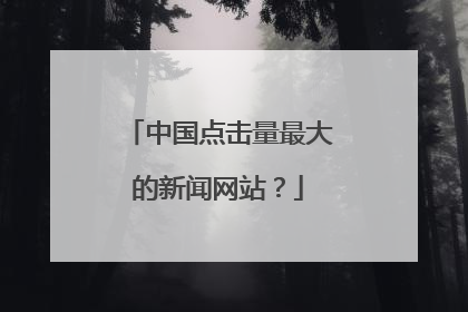 中国点击量最大的新闻网站？