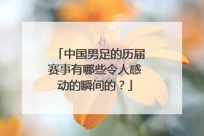 中国男足的历届赛事有哪些令人感动的瞬间的？