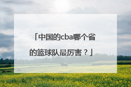 中国的cba哪个省的篮球队最厉害？