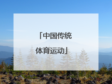 「中国传统体育运动」中国传统体育运动有哪些