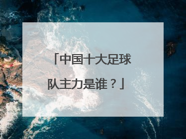 中国十大足球队主力是谁？