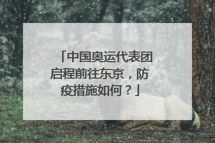 中国奥运代表团启程前往东京，防疫措施如何？