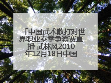 中国武术散打对世界职业泰拳争霸赛直播 武林风2010年12月18日中国武术散打对世界职业泰拳争霸赛视频