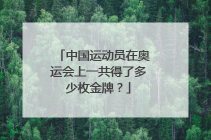 中国运动员在奥运会上一共得了多少枚金牌？