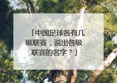 中国足球各有几级联赛，说出各级联赛的名字？