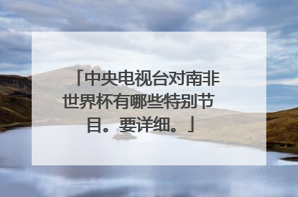 中央电视台对南非世界杯有哪些特别节目。要详细。