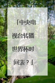 中央电视台转播世界杯时间表？