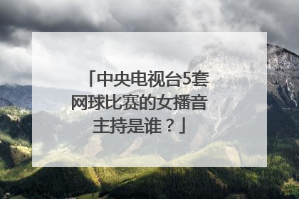 中央电视台5套网球比赛的女播音主持是谁？