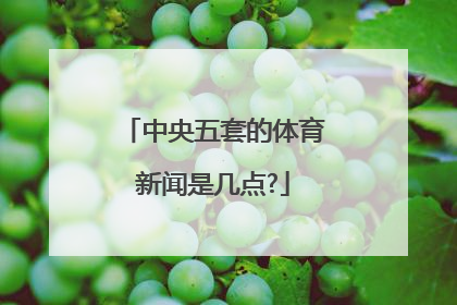 中央五套的体育新闻是几点?