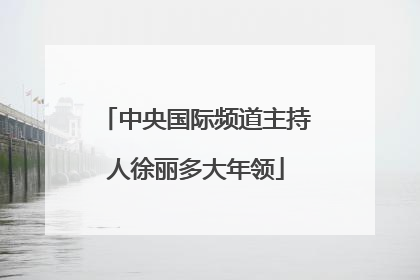 中央国际频道主持人徐丽多大年领