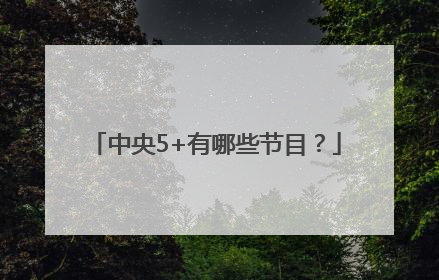 中央5+有哪些节目？