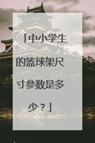 中小学生的篮球架尺寸参数是多少？