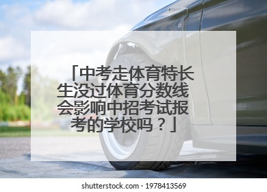 中考走体育特长生没过体育分数线会影响中招考试报考的学校吗？