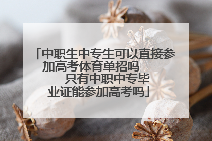 中职生中专生可以直接参加高考体育单招吗         只有中职中专毕业证能参加高考吗