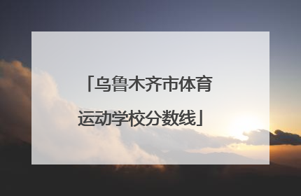 乌鲁木齐市体育运动学校分数线