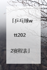 乒乓球wtt2022赛程表