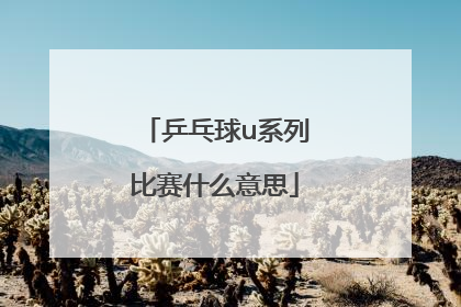 乒乓球u系列比赛什么意思