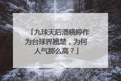 九球天后潘晓婷作为台球界翘楚，为何人气那么高？