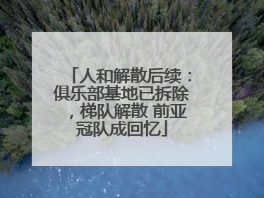 人和解散后续：俱乐部基地已拆除，梯队解散 前亚冠队成回忆