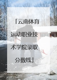 「云南体育运动职业技术学院录取分数线」云南体育运动职业技术学院录取分数线单招