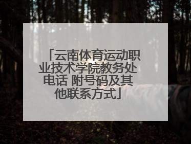 云南体育运动职业技术学院教务处电话 附号码及其他联系方式