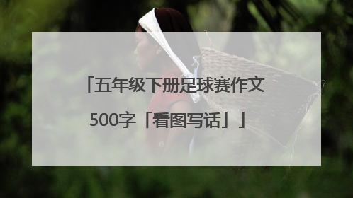 五年级下册足球赛作文500字「看图写话」