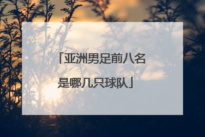 亚洲男足前八名是哪几只球队