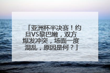 亚洲杯半决赛！约旦VS黎巴嫩，双方爆发冲突，场面一度混乱，原因是何？