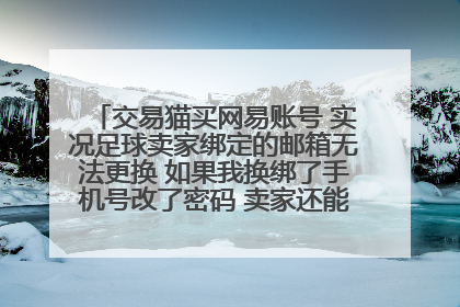 交易猫买网易账号 实况足球卖家绑定的邮箱无法更换 如果我换绑了手机号改了密码 卖家还能有办法登录吗