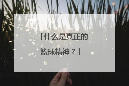 什么是真正的篮球精神？