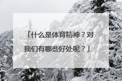 什么是体育精神？对我们有哪些好处呢？