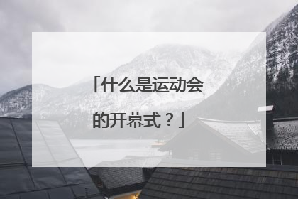 什么是运动会的开幕式？