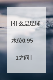 什么是足球水位0.95-1之间