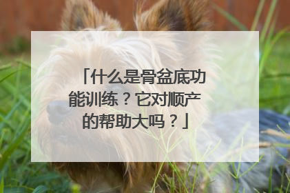 什么是骨盆底功能训练？它对顺产的帮助大吗？