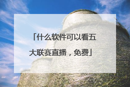 什么软件可以看五大联赛直播，免费