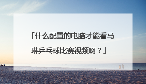 什么配置的电脑才能看马琳乒乓球比赛视频啊？