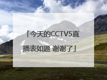 今天的CCTV5直播表如题 谢谢了