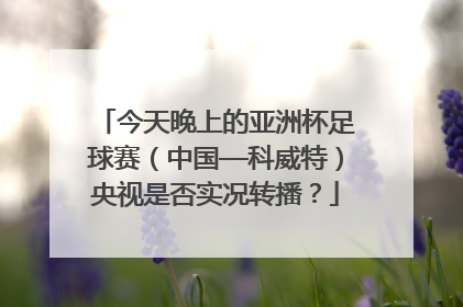 今天晚上的亚洲杯足球赛（中国—科威特）央视是否实况转播？