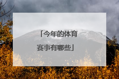 「今年的体育赛事有哪些」今年中国体育赛事有哪些