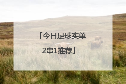 「今日足球实单2串1推荐」今日足球实单6串1推荐